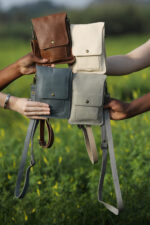 Leather mobile case 20cm x 14cm x 1cm TAN - Image 4