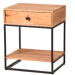 Industrial bedside table size 60cm x 50cm x 40cm