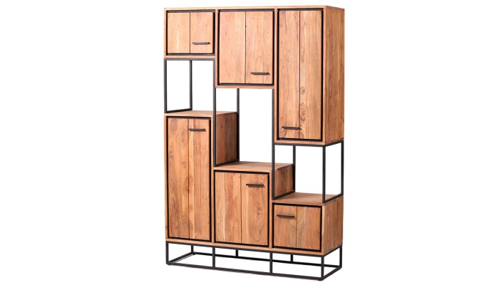 2_0x400-9 Urban Luxe Acacia Bookshelf 118Cmx180Cmx40Cm - Image 1