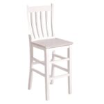 Bar Chair White Wash Grey Seat40Cmx40Cmx100Cm