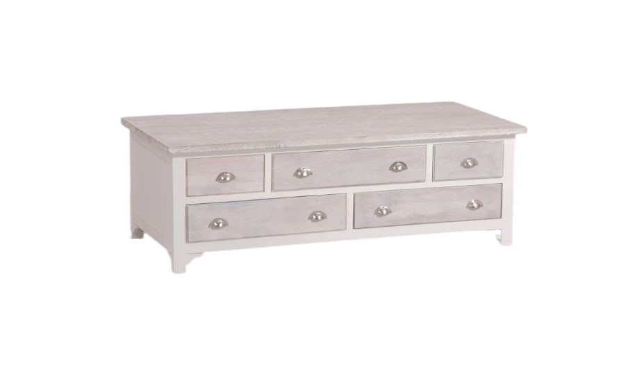 DA347WW-1-8 Coffee Table With 5 Drawers And Open Shelf 150X70X50Cm - Image 1
