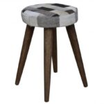 Wooden Leather Stool 45Cmx45Cmx48Cm