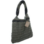 Crochet Jute Bag Khaki/Black