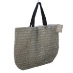 Crochet Jute Bag Natural/Black 42X40