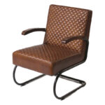 Industrial Leather Occasional Chair 63Cmx72Cmx91Cm