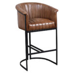 Round Leather Bar Chair  66Cmx63Cmx108Cm