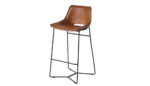 Leather Bar Chair With Iron Legs 47Cmx48Cmx97Cm