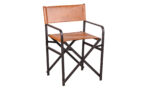 Industrial Iron leather directors chair 55cm x 53cm x89cm