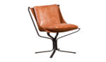 Classic Comforter Brown Leather Chair 70cm x 70cm x 95cm