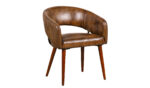 Leather wooden chair 85cm x 62cm x74cm