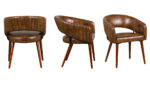 Leather wooden chair 85cm x 62cm x74cm - Image 2