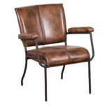 Iron Buffalo Leather Chair 71x62x80