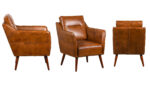 Occasional Buffalo Leather Sofa 69cm x 87cm x 95cm - Image 2