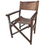 Nomad's Nest Leather Director's Throne 50cmx50cmx89cm