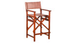 Nomad’s Nest Leather Director’s Throne bar chair 58cm x 62cm x 108cm