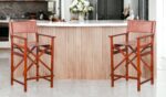 Nomad’s Nest Leather Director’s Throne bar chair 58cm x 62cm x 108cm - Image 2