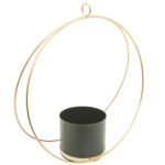Round Gold Plant Holder 30X32X9