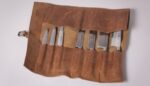 Small Dark Leather Knife/Tool/ Brush Bag - Image 3