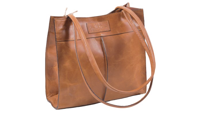 MBE033T3_0x400-14 Tan Leather Handbag 28Cmx28Cm - Image 1