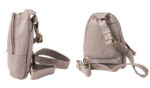 Grey Cross Body Leather Bag 23cm x 18cm x 7cm - Image 2