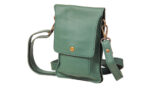 Leather mobile case 20cm x 14cm x 1cm Green