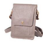 Leather mobile case 20cm x 14cm x 1cm Dark Grey