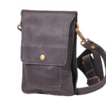 Leather mobile case 20cm x 14cm x 1cm Black