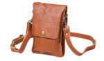 Leather mobile case 20cm x 14cm x 1cm TAN