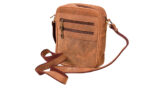Tan leather Messenger bag 22x17x7