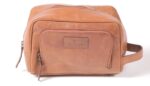Leather Toiletry Bag Tan 24Cmx17Cm - Image 2