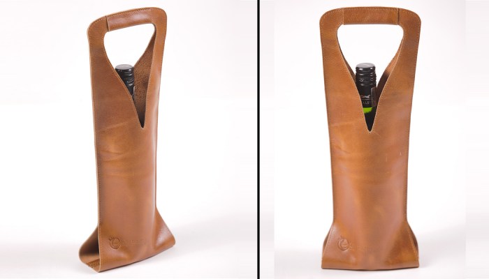 MBEWINE03_0x400-14 Wine Single Bottle Holder Tan Leather 27Cmx7Cmx26Cm - Image 1