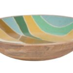 Wooden Bowl Wave Pattern 44Cmx44Cmx9Cm