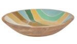 Wooden Bowl Wave Pattern 44Cmx44Cmx9Cm