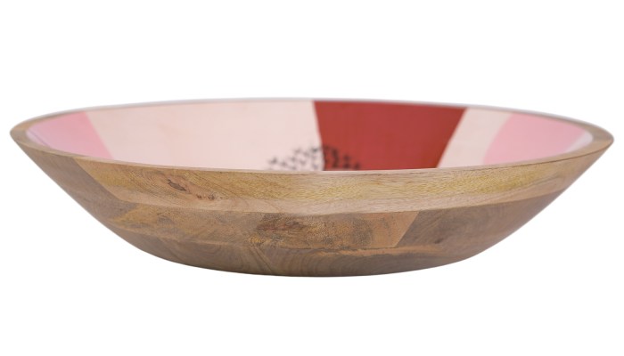 NFE00421_0x400-12 Wooden Bowl Dandelion Pattern 44Cmx44Cmx9Cm - Image 1