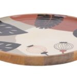 Round Wooden Platter  Poppy 40Cmx40Cmx3Cm