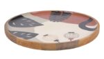 Round Wooden Platter  Poppy 40Cmx40Cmx3Cm