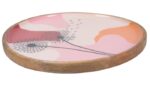 Round Wooden Platter Dandelion  40Cmx40Cmx3Cm