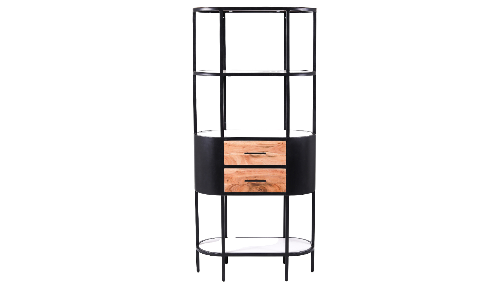 Ne123-2-10 Industrial Chic Marblewood Bookshelf 78Cmx36Cmx172Cm - Image 1