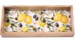 Rectangular Slim Tray Olives Lemon 50Cmx22Cmx6Cm