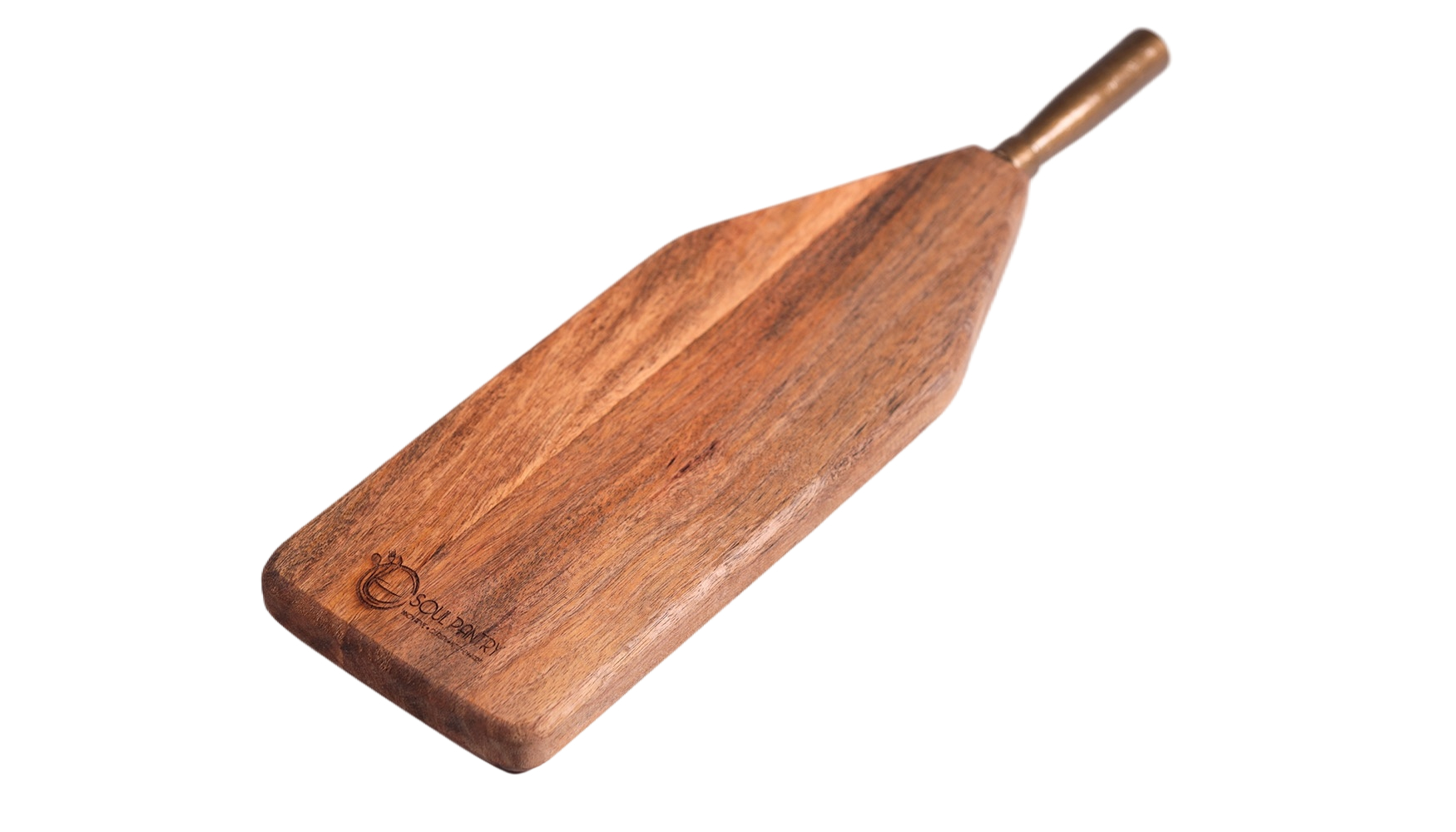 SG033C-11 Wooden Chopping Board With Iron Handles 49Cmx14Cmx3Cm - Image 1