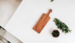Acacia Wood Chopping Board with Handle 55cmx15cmx1.5cm - Image 2