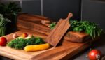 Acacia Wood Chopping Board with Handle 55cmx15cmx1.5cm - Image 2