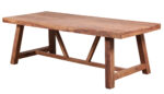 Farm style dining table size 2400cm x 100cm x 77cm