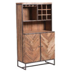 EcoEdge Acacia Bar Cabinet  90Cmx167Cmx45Cm
