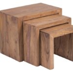 Coffee Table S/3 Holo 55Cmx45Cmx35Cm