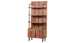 Sheesham Fusion Steel Shelf Size 88cm x 40cm x 202cm