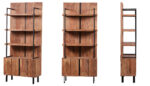 Sheesham Fusion Steel Shelf Size 88cm x 40cm x 202cm - Image 3