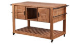 Sleek WoodCraft Trolley Size 86cm x 175cm x 75cm