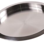 Silver Round Bar Tray Stainless Steel 36Cmx36Cmx3Cm