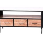 Industrial Chic Marblewood Tv Cabinet  145Cmx40Cmx60Cm